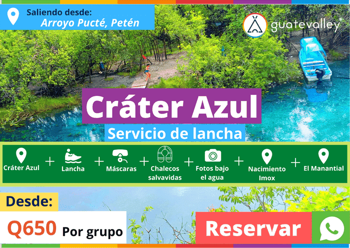 Servicio de Lancha en Cráter Azul