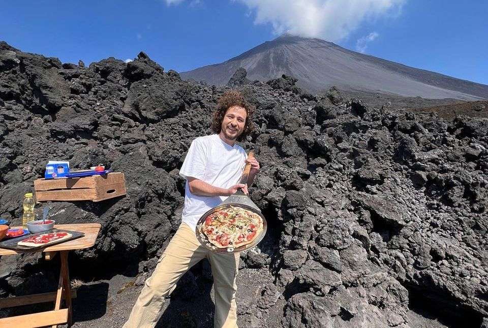 Cocina Pizza dentro del Volcán de Pacaya